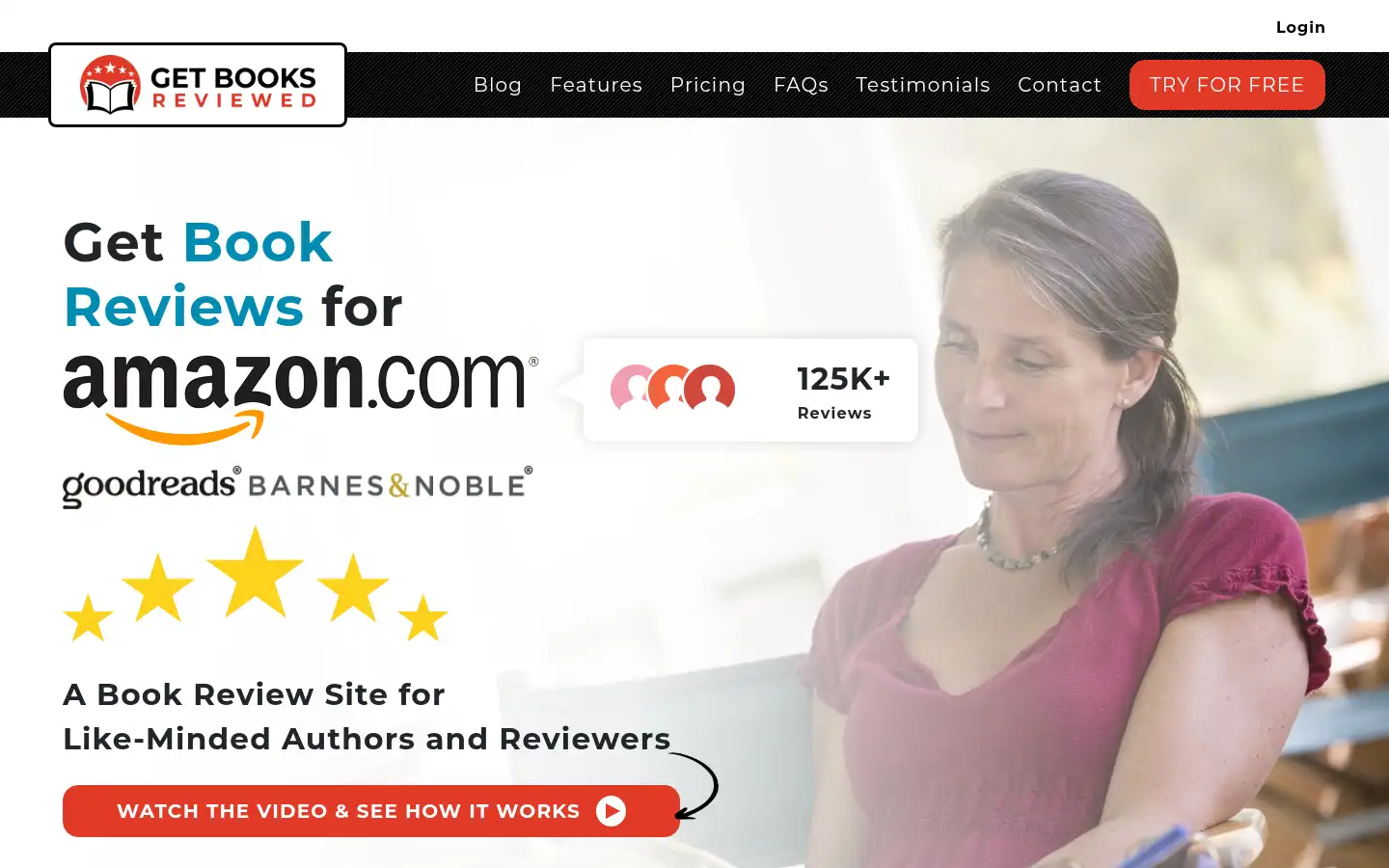 Screenshot of getbooksreviewed.com