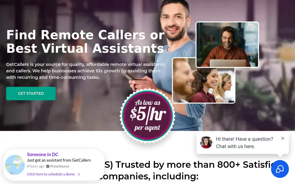 Screenshot of getcallers.com