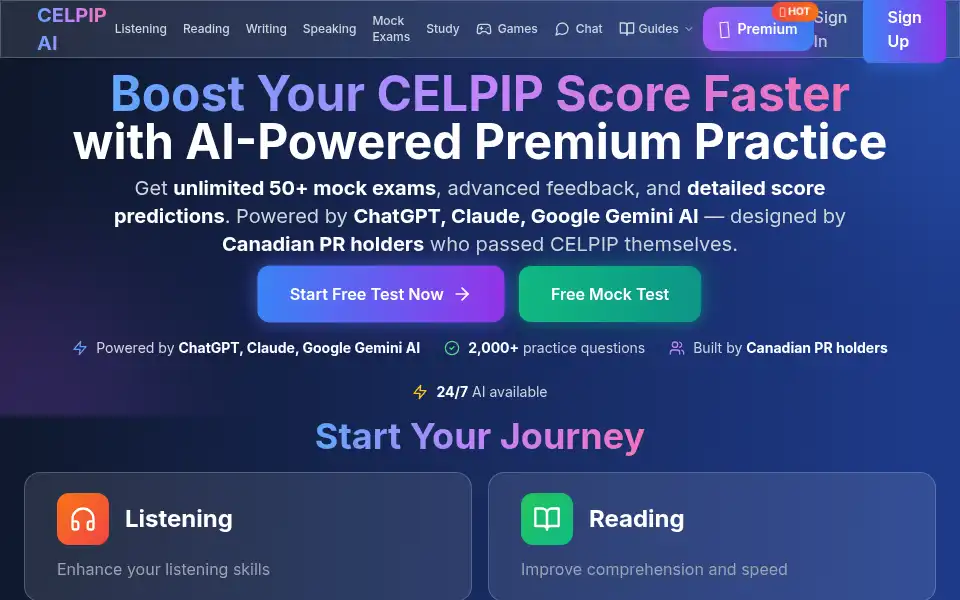 Screenshot of getcelpiptest.com