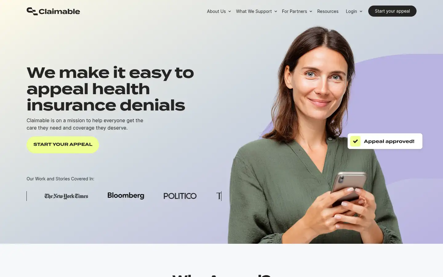 Screenshot of getclaimable.com