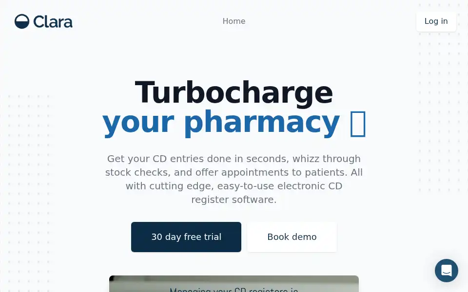 Screenshot of getclara.uk