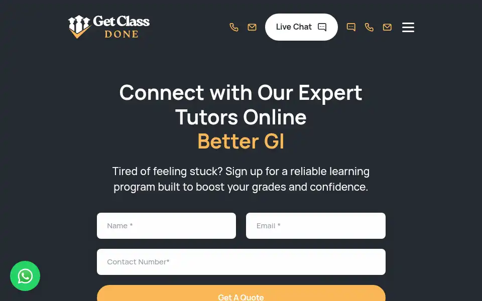Screenshot of getclassdone.com