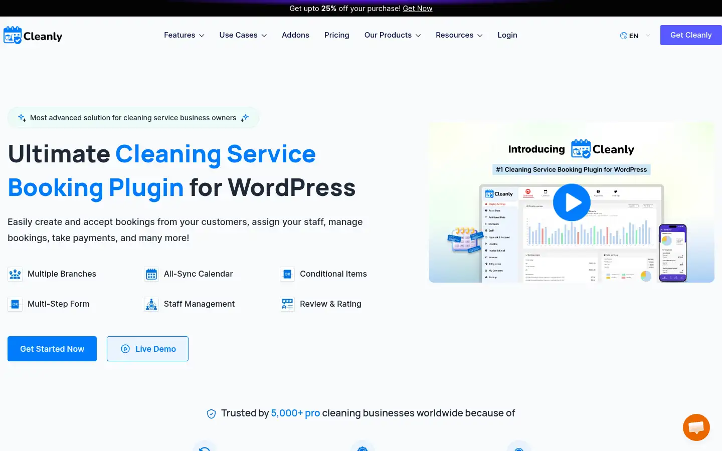 Screenshot of getcleanly.net