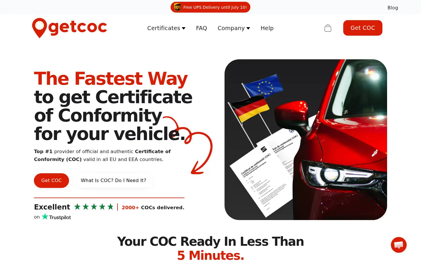 Screenshot of getcoc.eu