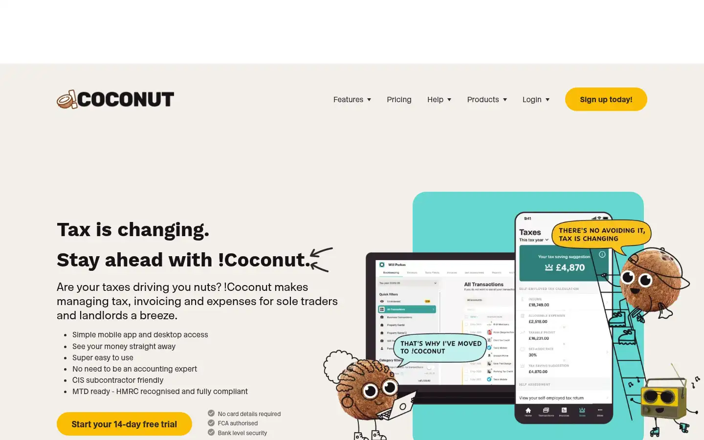 Screenshot of getcoconut.com
