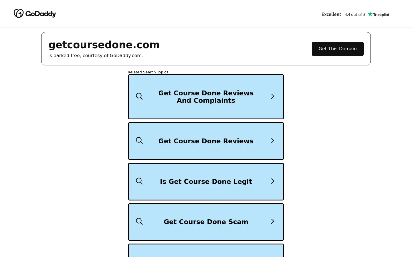 Screenshot of getcoursedone.com