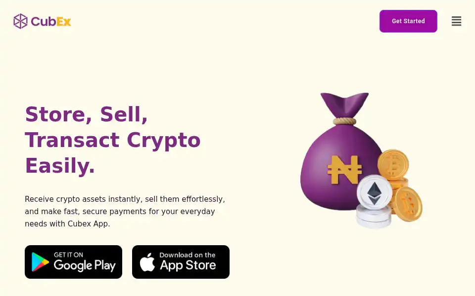 Screenshot of getcubex.co
