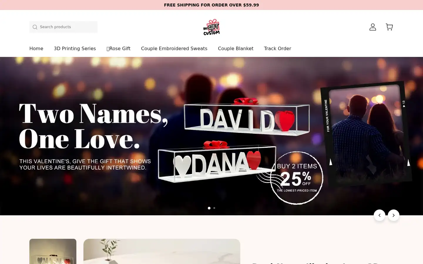 Screenshot of getcustomgift.global