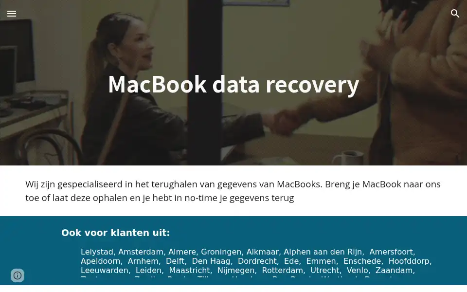 Screenshot of getdataback.nl