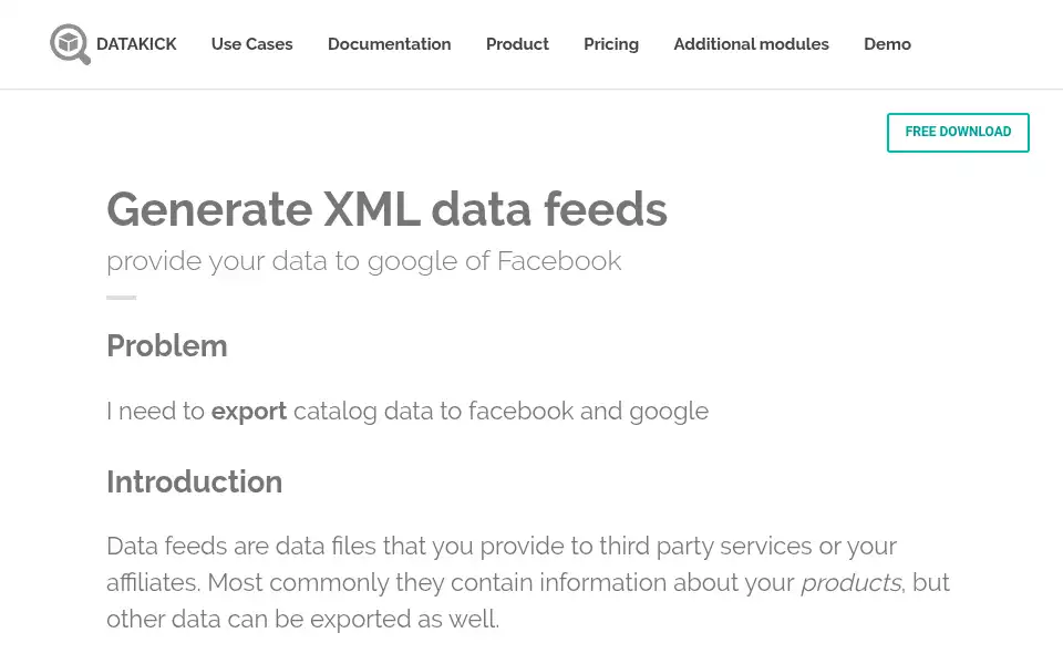 Screenshot of getdatakick.com