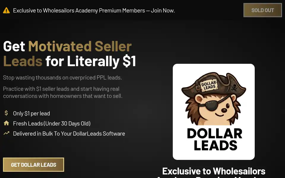 Screenshot of getdollarleads.com