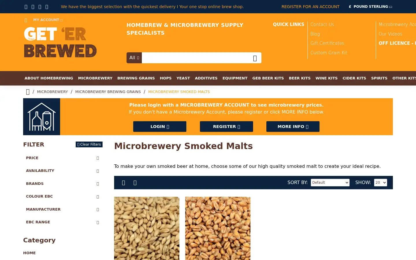 Screenshot of geterbrewed.com