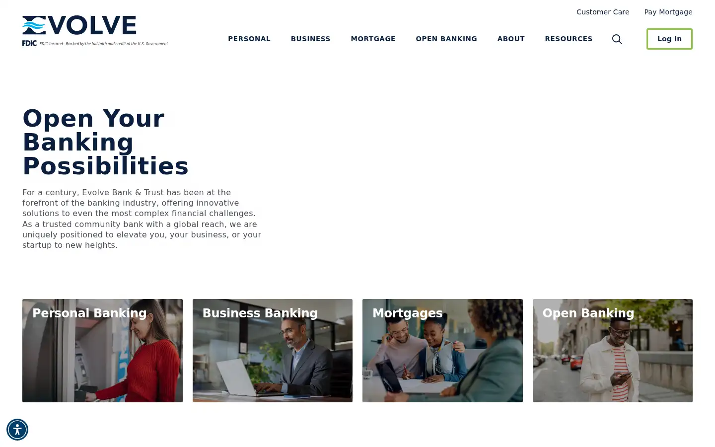 Screenshot of getevolved.com