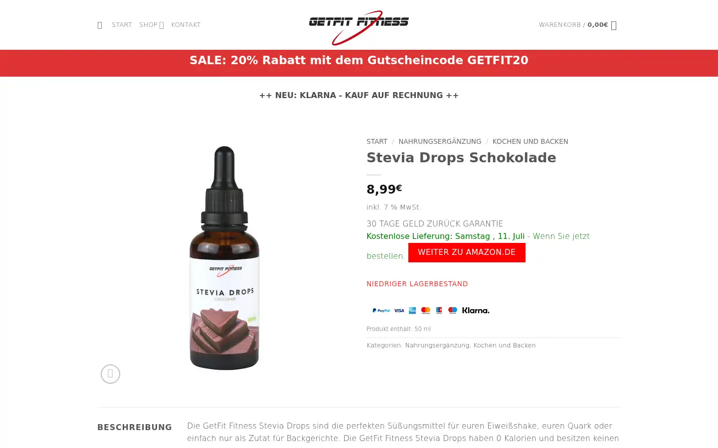 Screenshot of getfit-shop.com