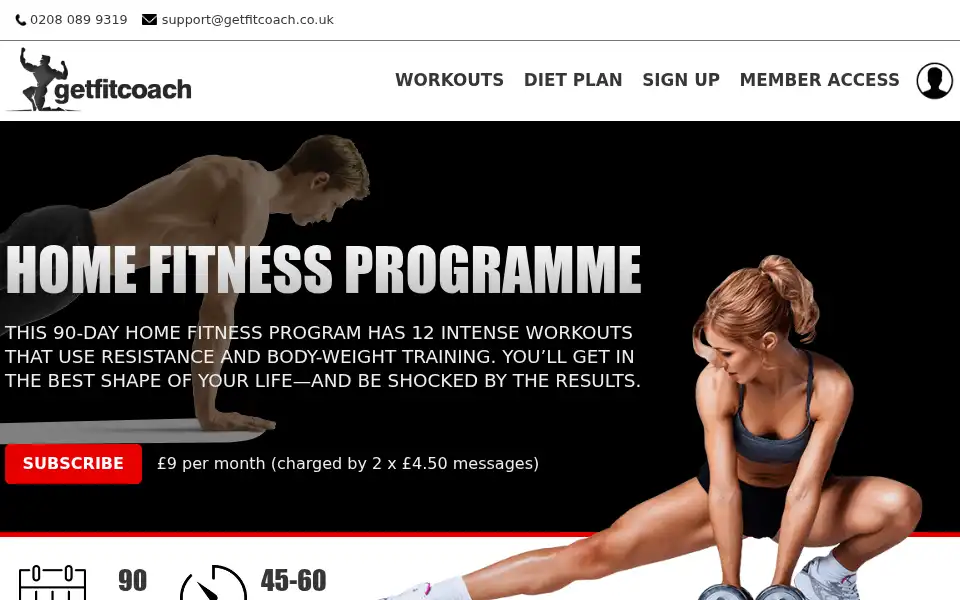 Screenshot of getfitcoach.co.uk