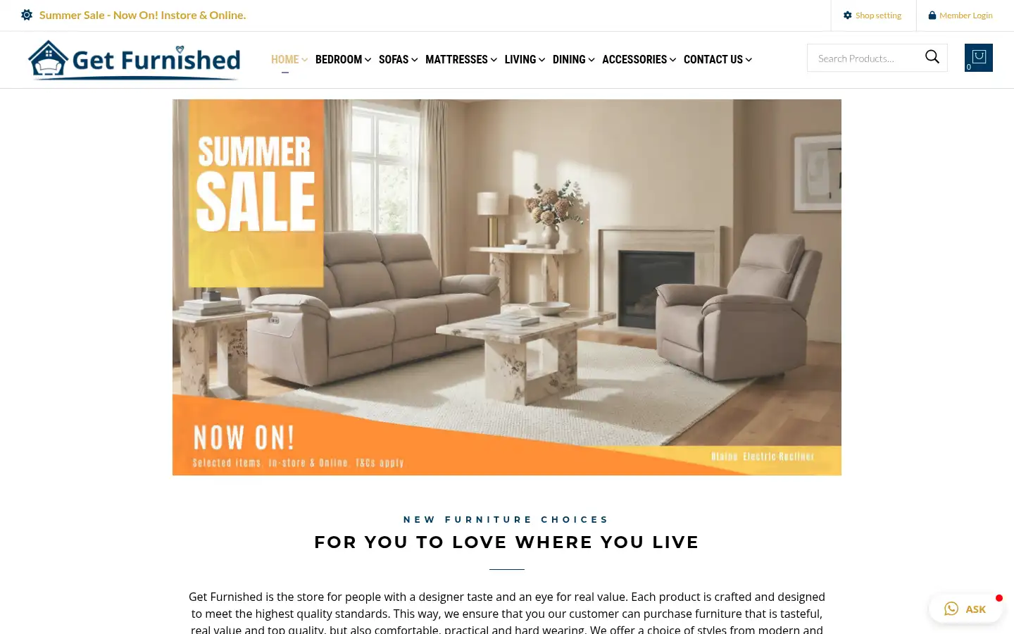 Screenshot of getfurnished.ie