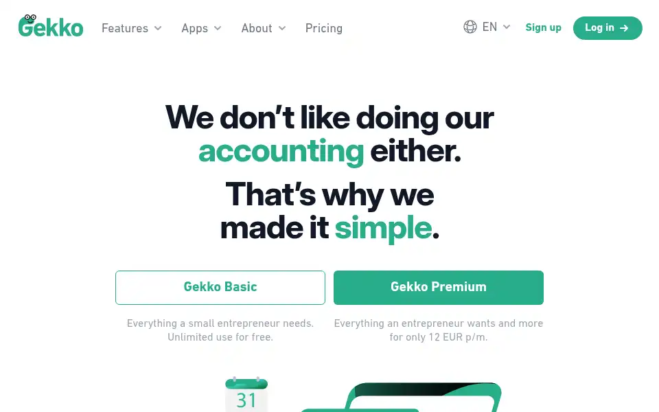 Screenshot of getgekko.com