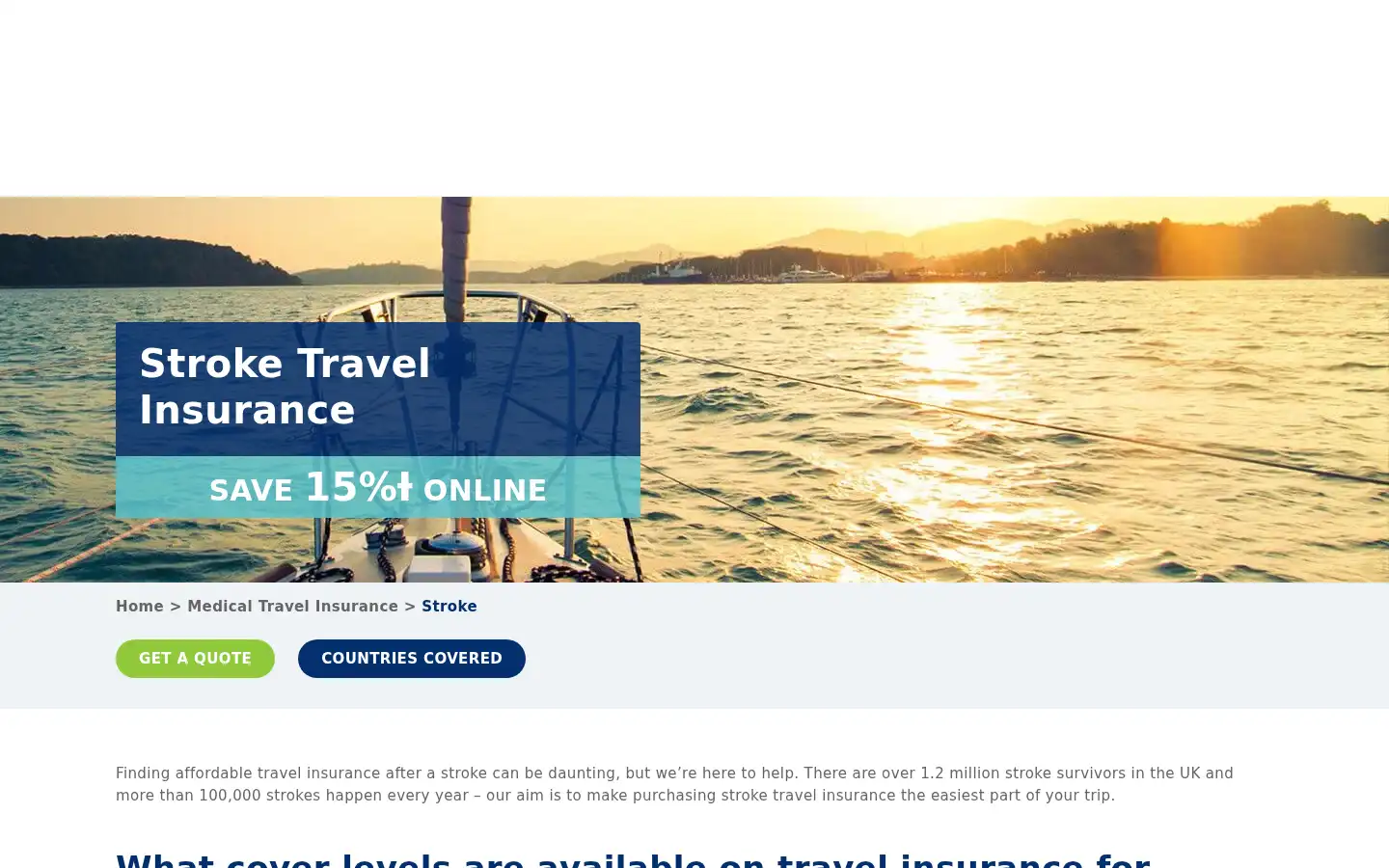 Screenshot of getgoinginsurance.co.uk