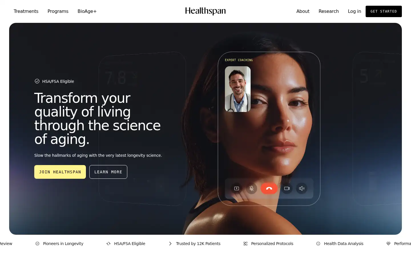 Screenshot of gethealthspan.com