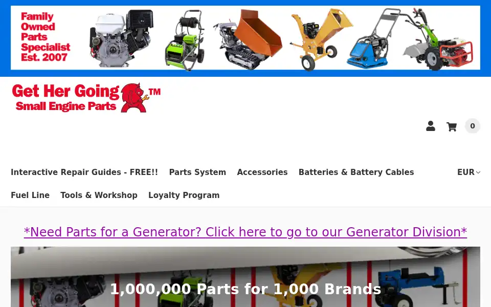 Screenshot of gethergoing.parts