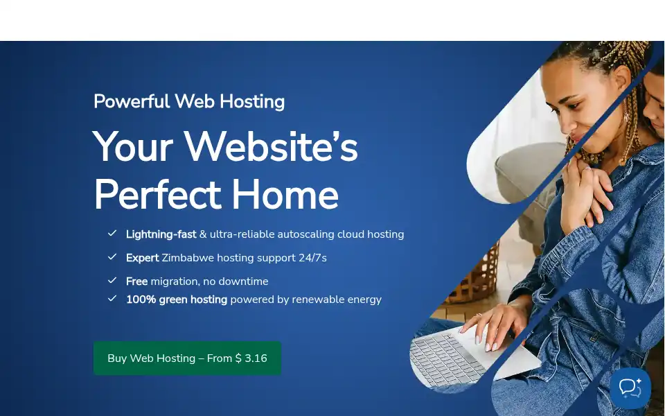 Screenshot of gethost.co.zw