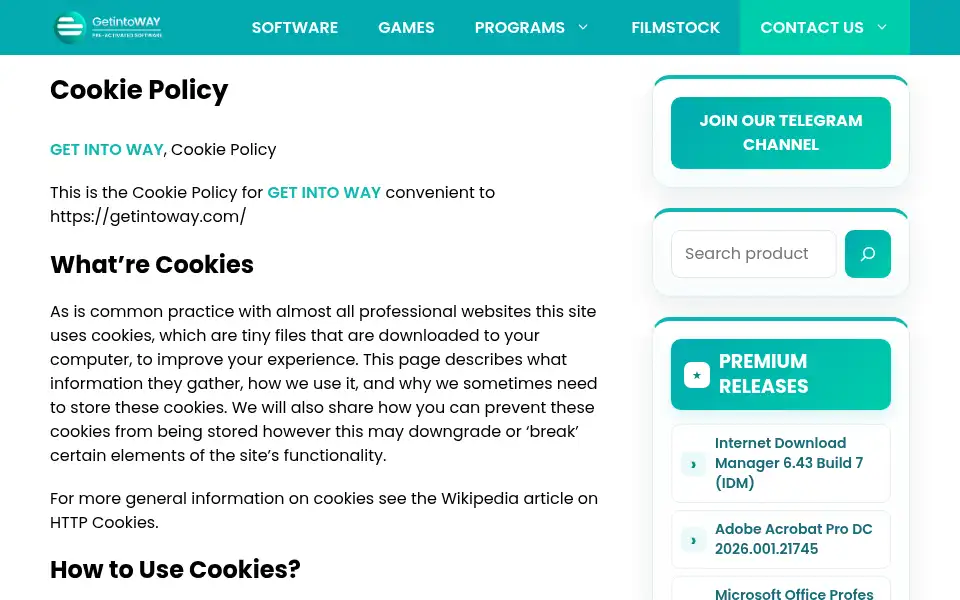 Screenshot of getintoway.com