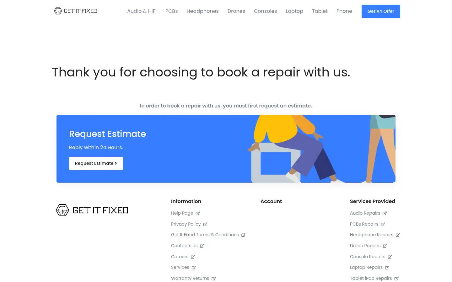 Screenshot of getitfixedltd.co.uk
