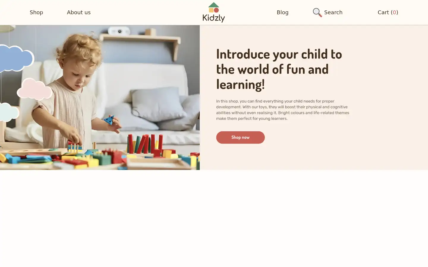 Screenshot of getkidzly.com