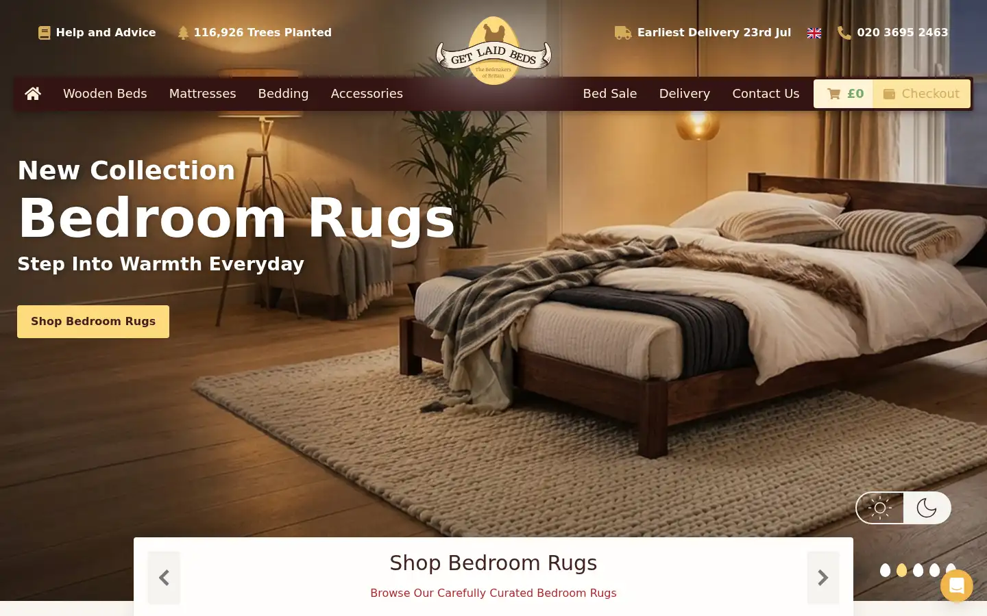 Screenshot of getlaidbeds.co.uk