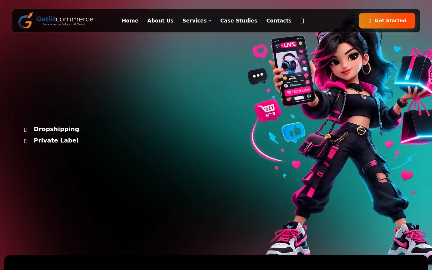 Screenshot of getlitcommerce.com