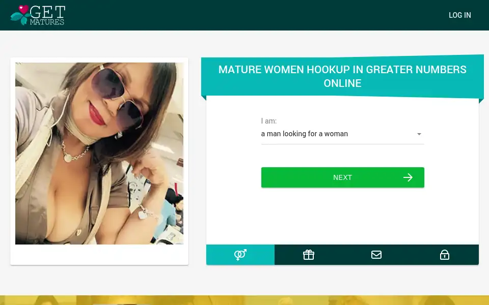 Screenshot of getmatures.com