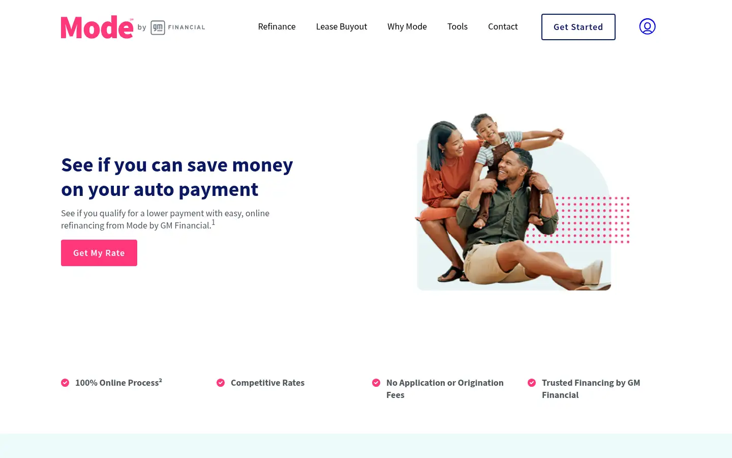 Screenshot of getmode.com