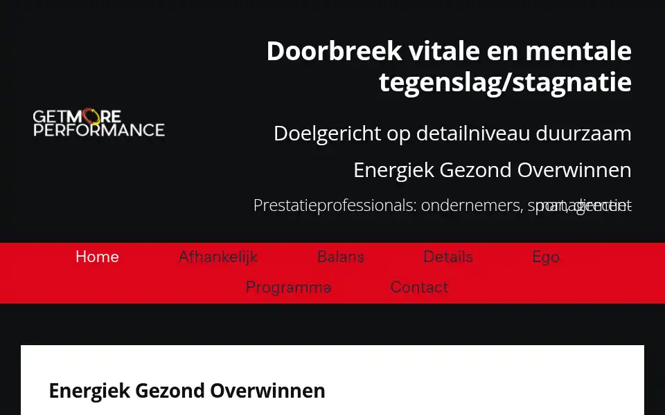 Screenshot of getmoreperformance.com