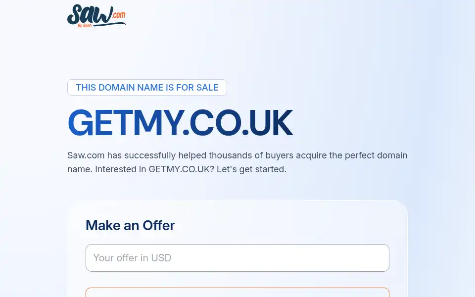 Screenshot of getmy.co.uk