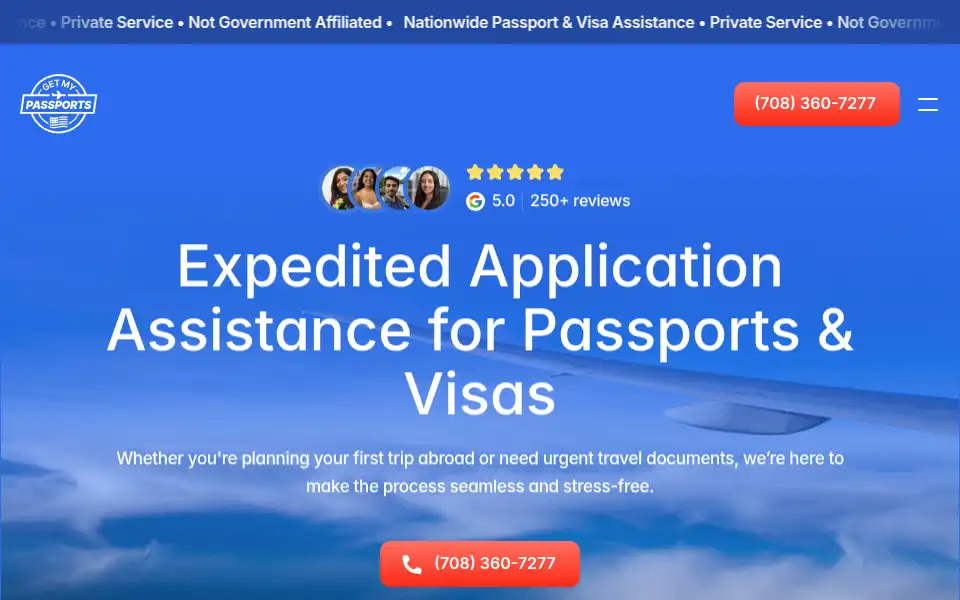 Screenshot of getmypassports.com