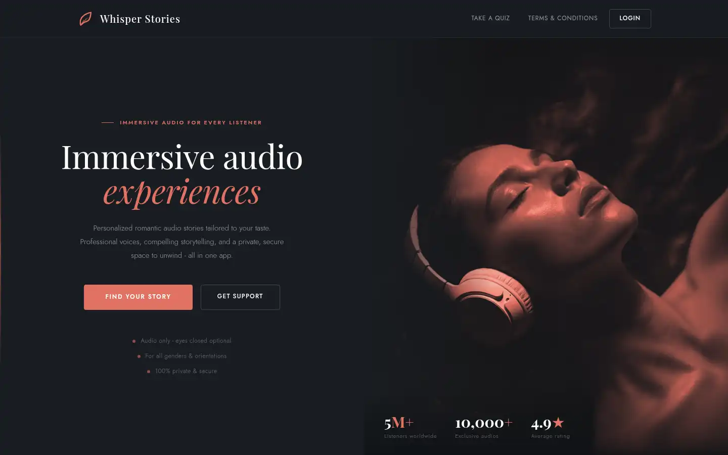 Screenshot of getmywhisper.com