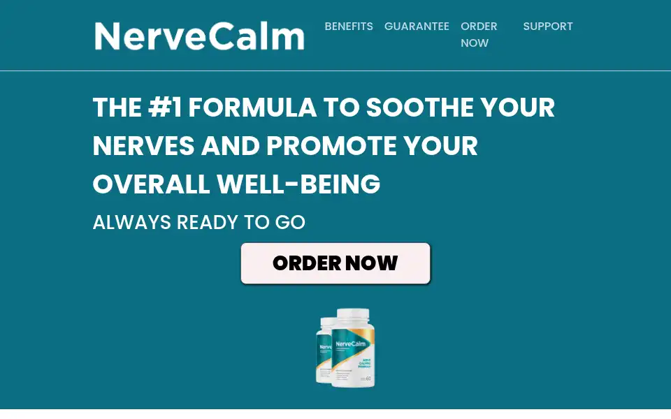 Screenshot of getnervecalm.com