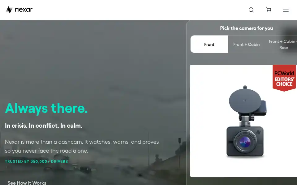Screenshot of getnexar.com