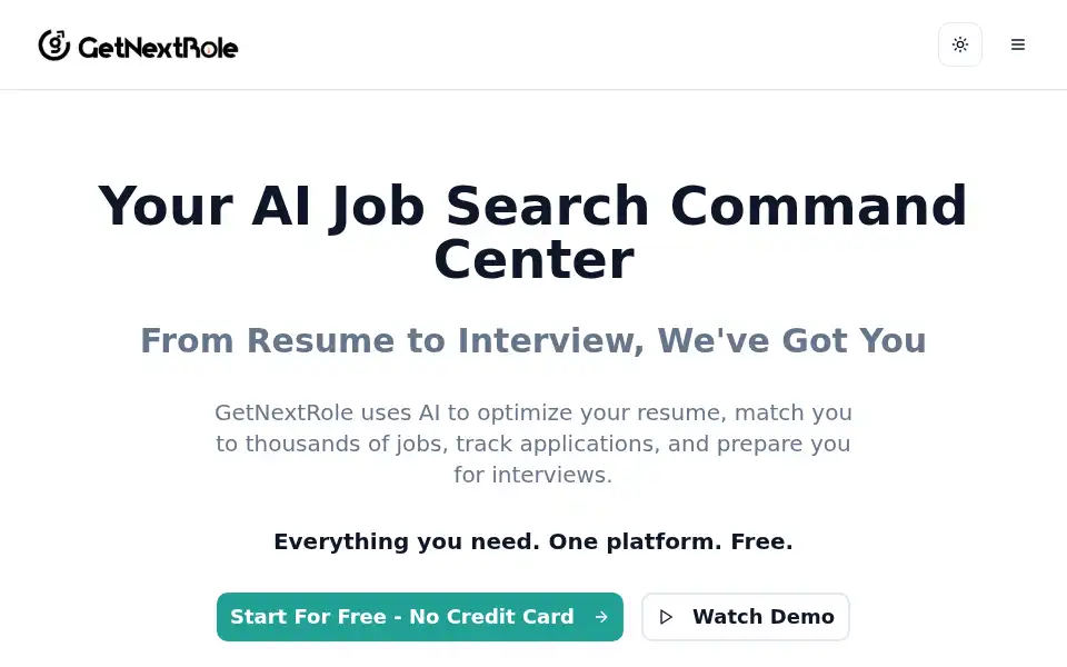 Screenshot of getnextrole.com