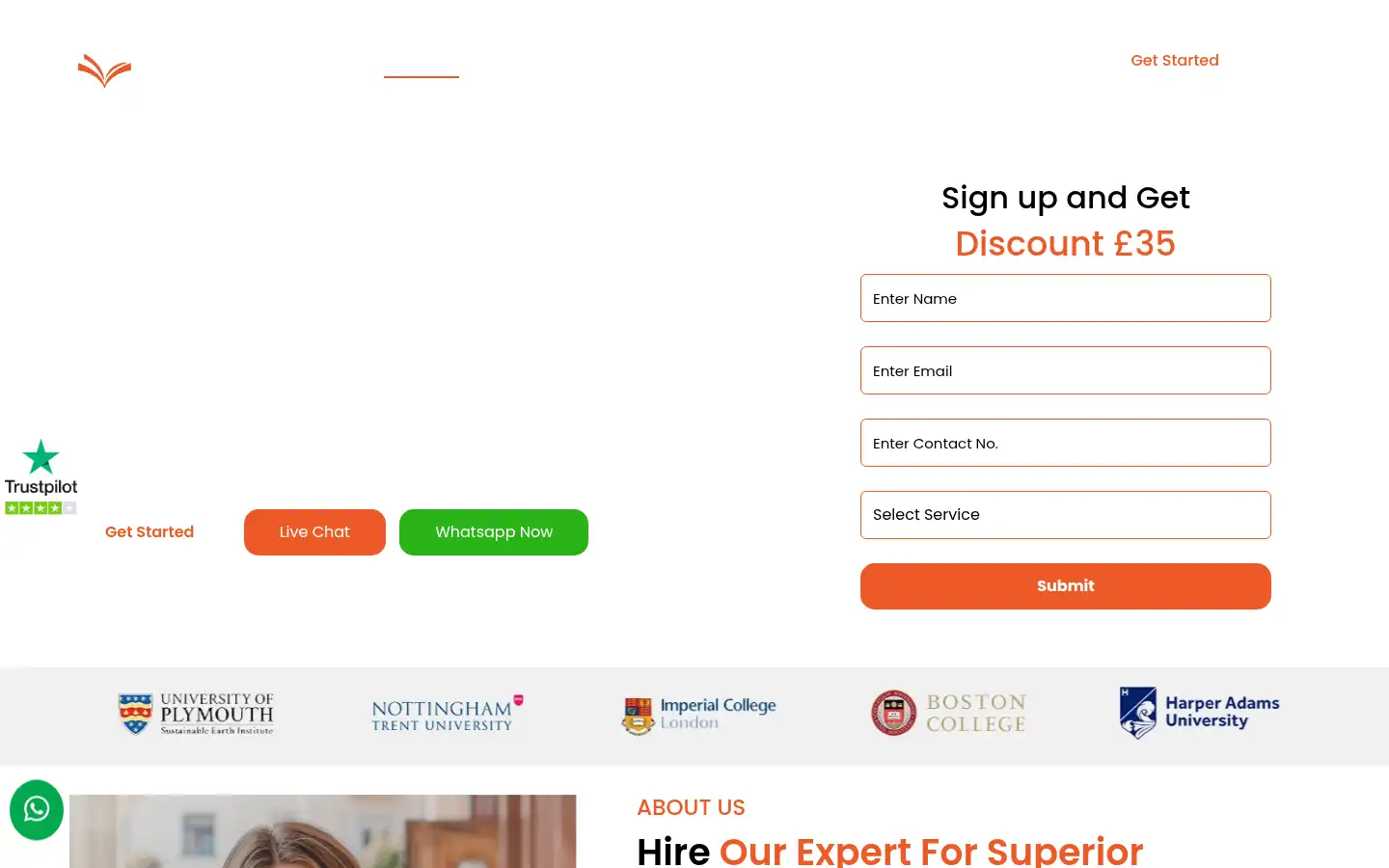 Screenshot of getpaperdone.co.uk