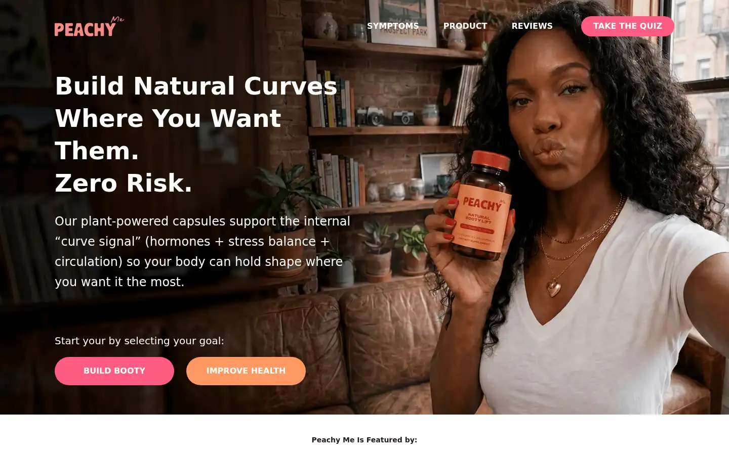 Screenshot of getpeachyme.com