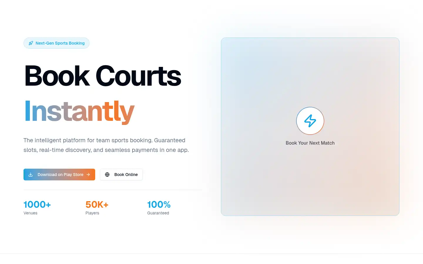 Screenshot of getquickcourt.tech