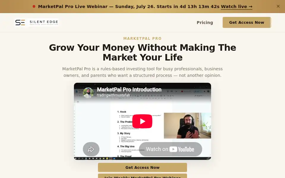 Screenshot of getsilentedge.com