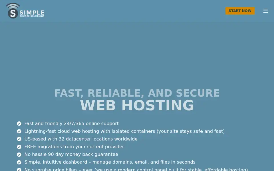 Screenshot of getsimple.net