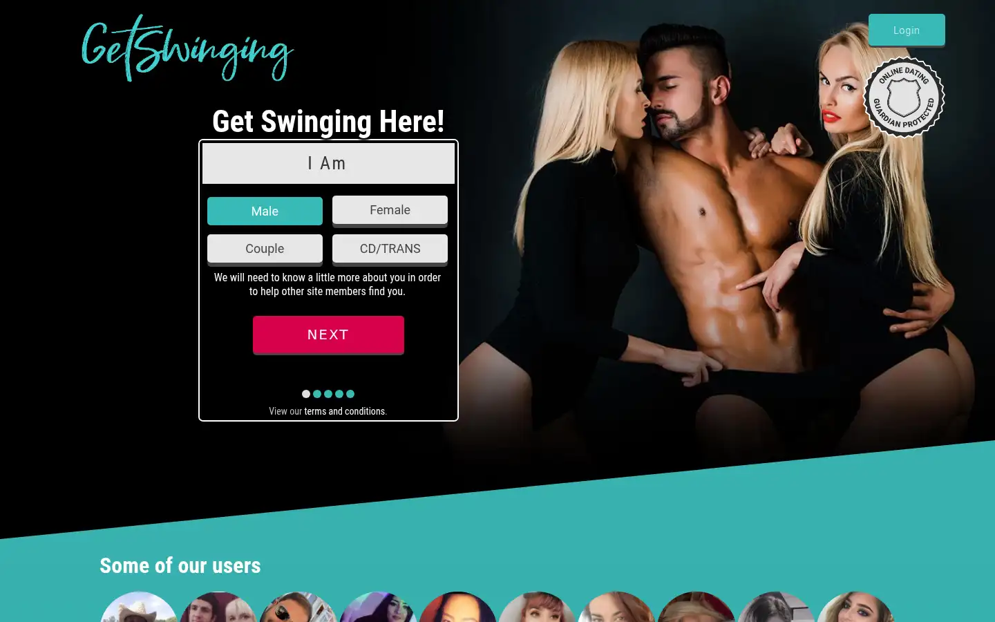 Screenshot of getswinging.com