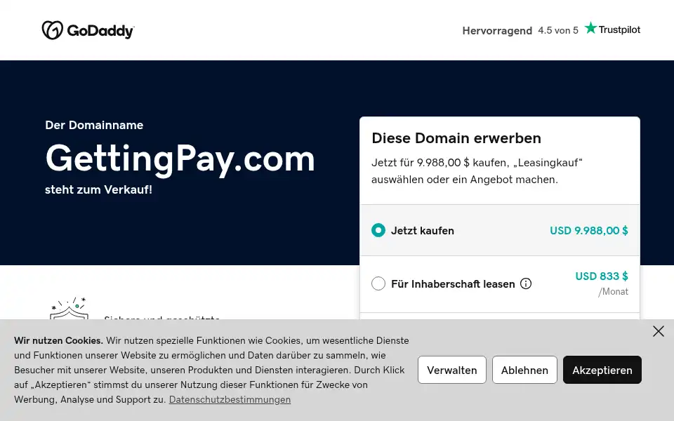 Screenshot of gettingpay.com