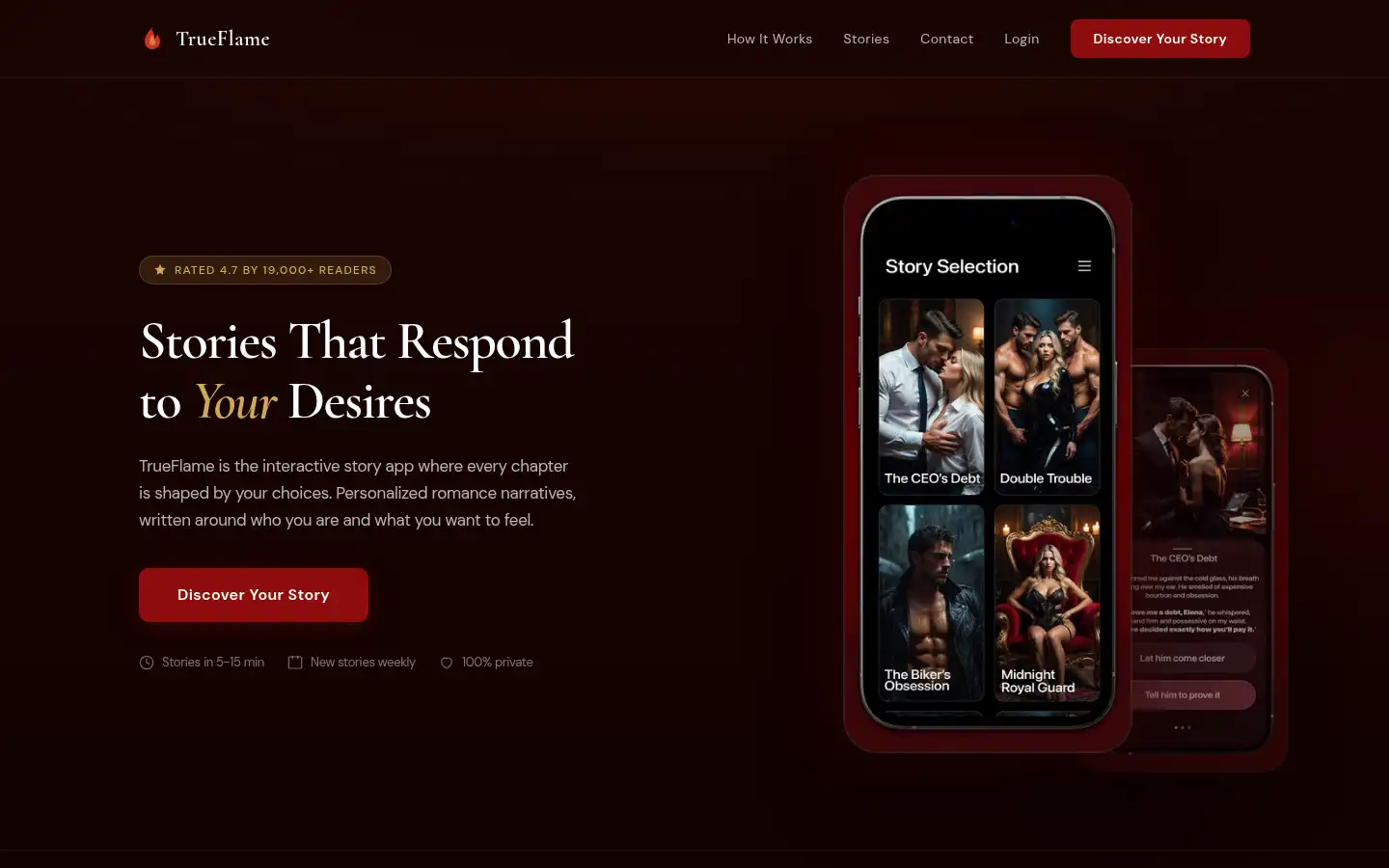 Screenshot of gettrueflame.com