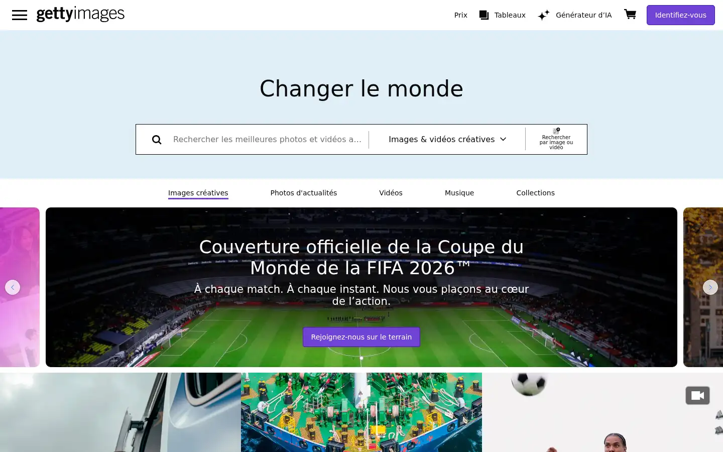 Screenshot of gettyimages.com
