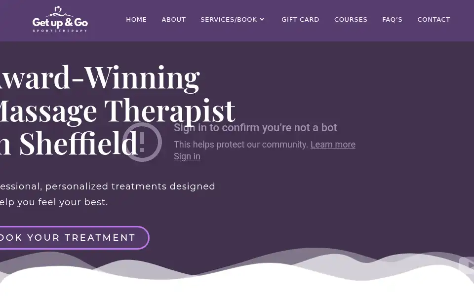 Screenshot of getupandgo-sportstherapy.co.uk