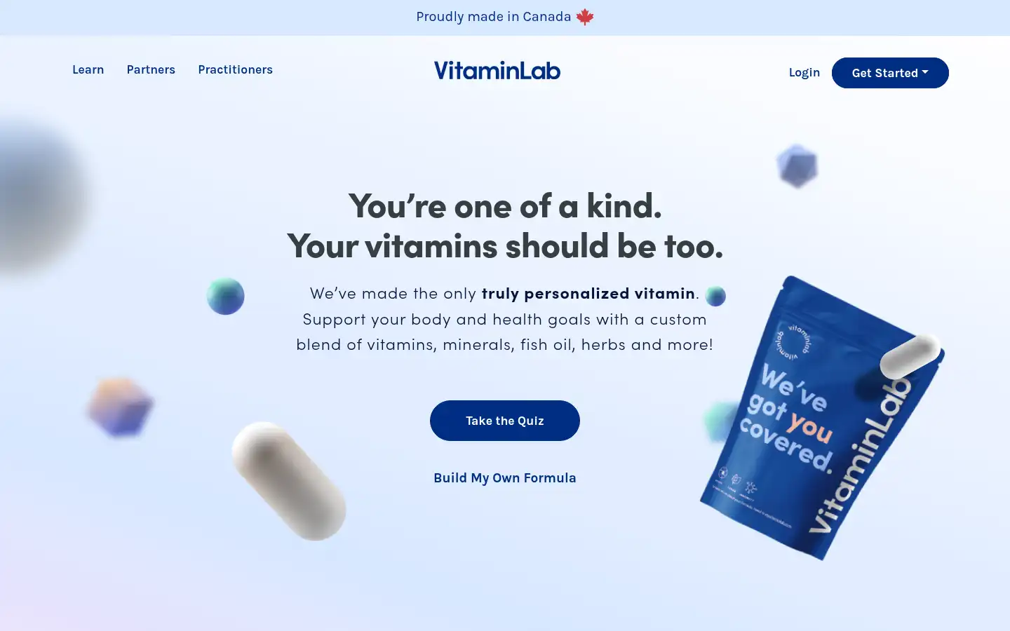 Screenshot of getvitaminlab.com